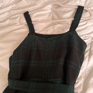 Copper Key Green and Black Jumpsuit with Wide Straps